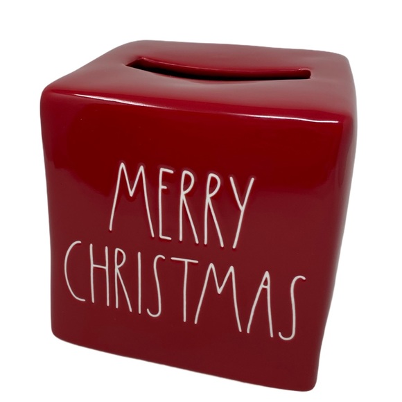 Rae Dunn Other - Rae Dunn MERRY CHRISTMAS Red Tissues Box
